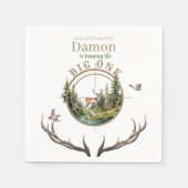 Big One Hunting First Birthday Servet (Voorkant)