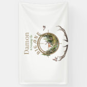 Big One Hunting First Birthday Spandoek (Verticaal)