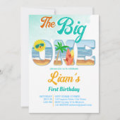 Big One surfen strand zomer verjaardag Kaart (Voorkant)