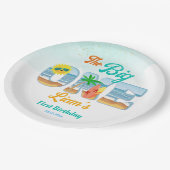 Big One surfen strand zomer verjaardag servies Papieren Bordje (Gekanteld)