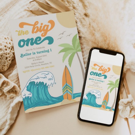 Big One Surfing Invitation | Uitnodiging voor Big 