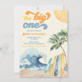Big One Surfing Invitation | Uitnodiging voor Big (Voorkant)