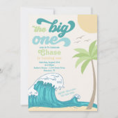 Big One Surfing Invitation | Uitnodiging voor Big  (Voorkant)
