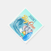 Big One surfstrand 1e verjaardagsfeestje olifant Servet (Hoek)