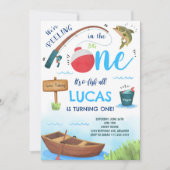 Big One Vist 1e Verjaardagsuitnodiging Kaart (Voorkant)