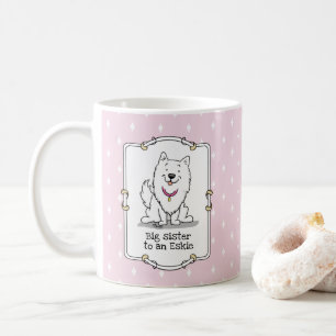 Big or Little Sister American Eskimo Dog - Eskie Koffiemok
