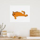 Big Oranje Cat Art Poster (Keuken)