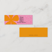 Big Oranje Daisy Flower op roze profielkaart Mini Visitekaartje (Voorkant / Achterkant)