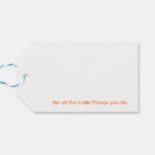 Big Oranje Dank je Cadeaulabel (Achterkant Horizontaal)