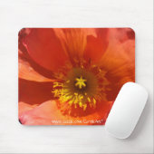 Big Oranje Poppy Muismat (Met muis)