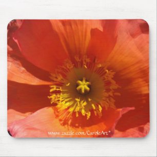 Big Oranje Poppy Muismat