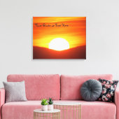 Big Oranje Sunset Canvas Afdruk (Insitu (Woonkamer))