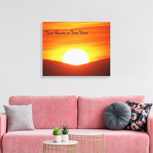 Big Oranje Sunset Canvas Afdruk (Insitu (Woonkamer))