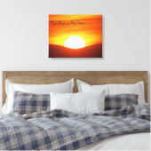 Big Oranje Sunset Canvas Afdruk (Insitu (Slaapkamer))