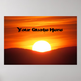 Big Oranje Sunset Poster