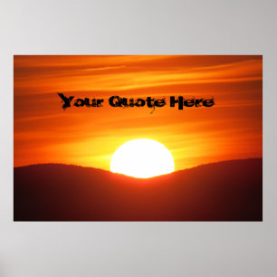 Big Oranje Sunset Poster