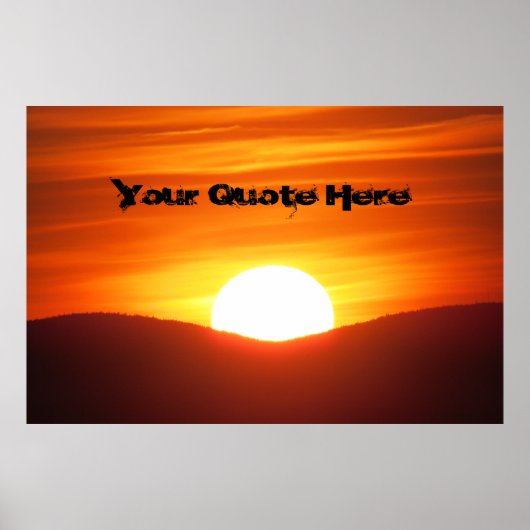 Big Oranje Sunset Poster (Voorkant)