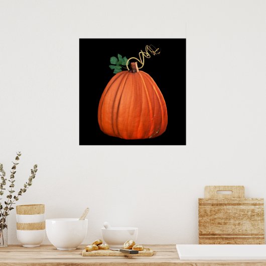 Big Oranje Whimsical Pumpkin Poster (Keuken)