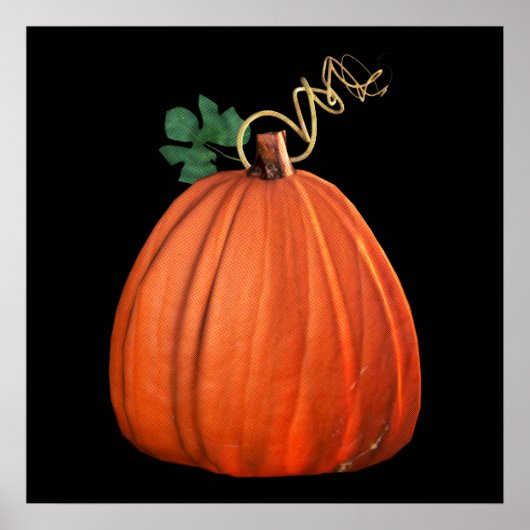 Big Oranje Whimsical Pumpkin Poster (Voorkant)