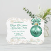 Big Ornament Green Kerstfeestdag Kantoor Kaart (Staand voorkant)