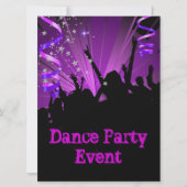 Big Paars Dance Party Event Crowd Rave Kaart (Voorkant)