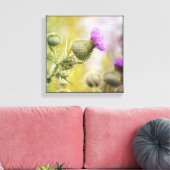 Big Paars Scottish Thistle Wild Flower Foto Canvas Afdruk (Insitu (Woonkamer))