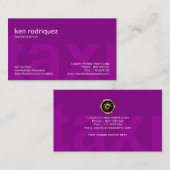 Big Paarse Taxi letters Simple Elegant Taxi Driver Visitekaartje (Voorkant / Achterkant)