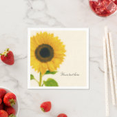 Big Painted Zonnebloem Rustiek Land Custom Party Servetten (Insitu)