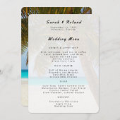 Big Palm Tree Specialty Paper Menu Sjabloon (Voorkant / Achterkant)