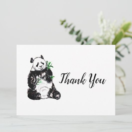 Big Panda Bedankkaart (Staand voorkant)