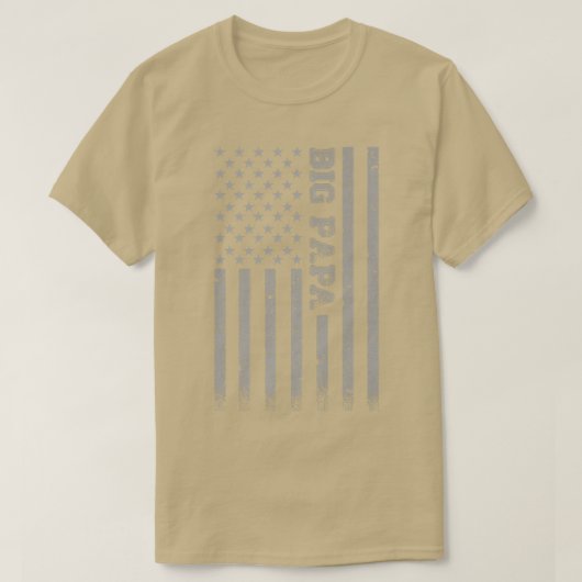 Big Papa American Flag  T-shirt (Design voorkant)