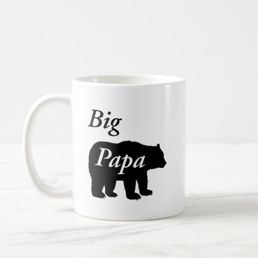 Big Papa Beer zwart en wit Koffiemok (Links)