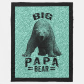 Big Papa Beer-zwart Lijst Tekst & Polar Beer Fleece Deken (Voorkant)