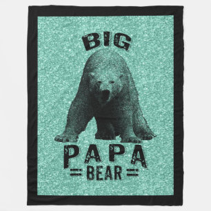 Big Papa Beer-zwart Lijst Tekst & Polar Beer Fleece Deken