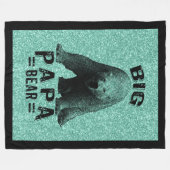 Big Papa Beer-zwart Lijst Tekst & Polar Beer Fleece Deken (Voorkant (Horizontaal))
