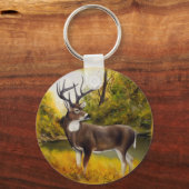 Big Papa Deer staat in grove sleutelhanger (Voorkant)
