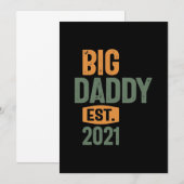 Big Papa Est 2021 | vader opa Gift Bedankkaart (Voorkant / Achterkant)