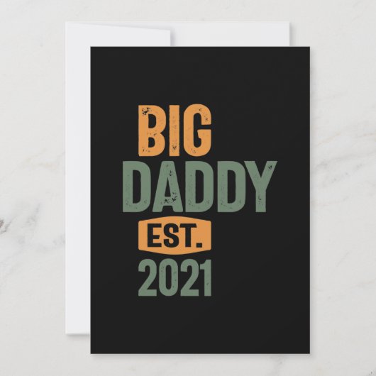 Big Papa Est 2021 | vader opa Gift Kaart (Voorkant)
