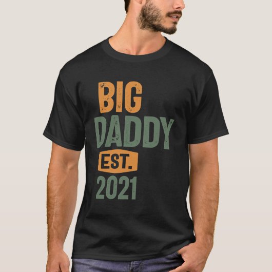 Big Papa Est 2021 | vader opa Gift T-shirt (Voorkant)