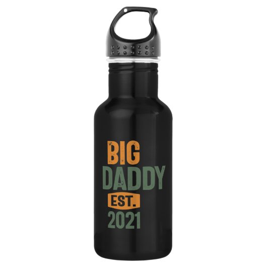 Big Papa Est 2021 | vader opa Gift Waterfles (Voorkant)