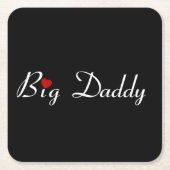 Big papa met Red Heart Kartonnen Onderzetters (Voorkant)