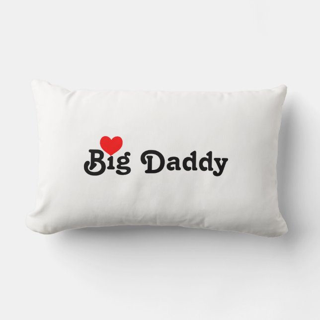 Big papa met Red Heart Lumbar Pillow Kussen (Voorkant)