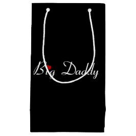 Big papa met Red Heart middelgrote Gift Bag Medium Cadeauzakje
