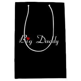 Big papa met Red Heart middelgrote Gift Bag Medium Cadeauzakje