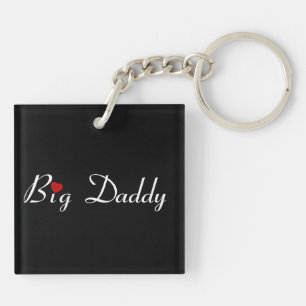 Big papa met Red Heart Sleutelhanger