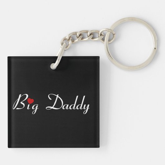 Big papa met Red Heart Sleutelhanger (Achterkant)