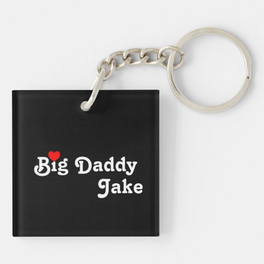 Big papa met Red Heart Sleutelhanger (Achterkant)