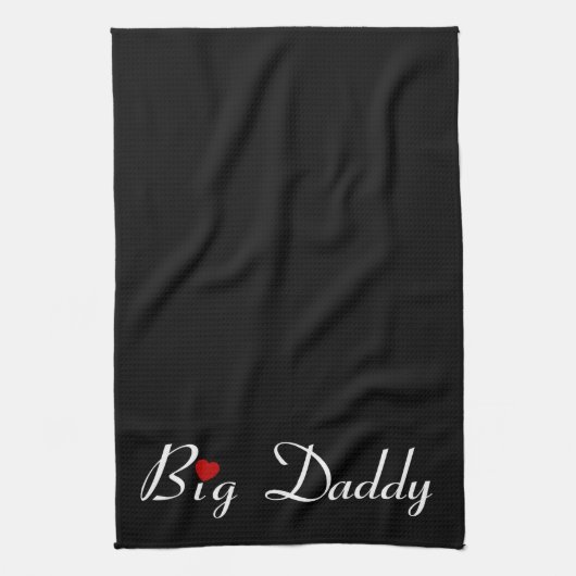Big papa met Red Heart Theedoek (Verticaal)