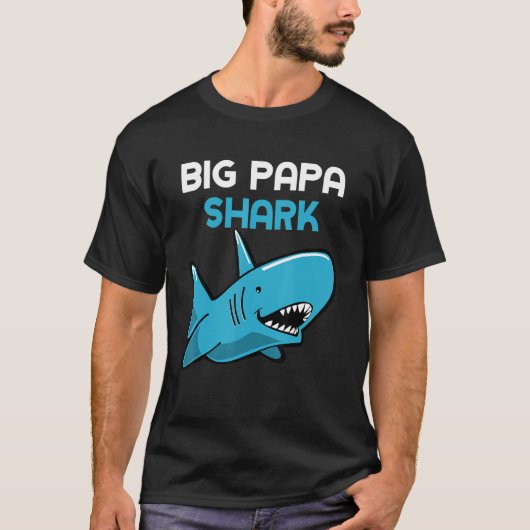 Big Papa Shark  Family T-shirt (Voorkant)
