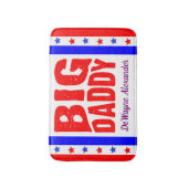 Big papa Stars en Stripes met Jouw naam Badmat (Voorkant Verticaal)